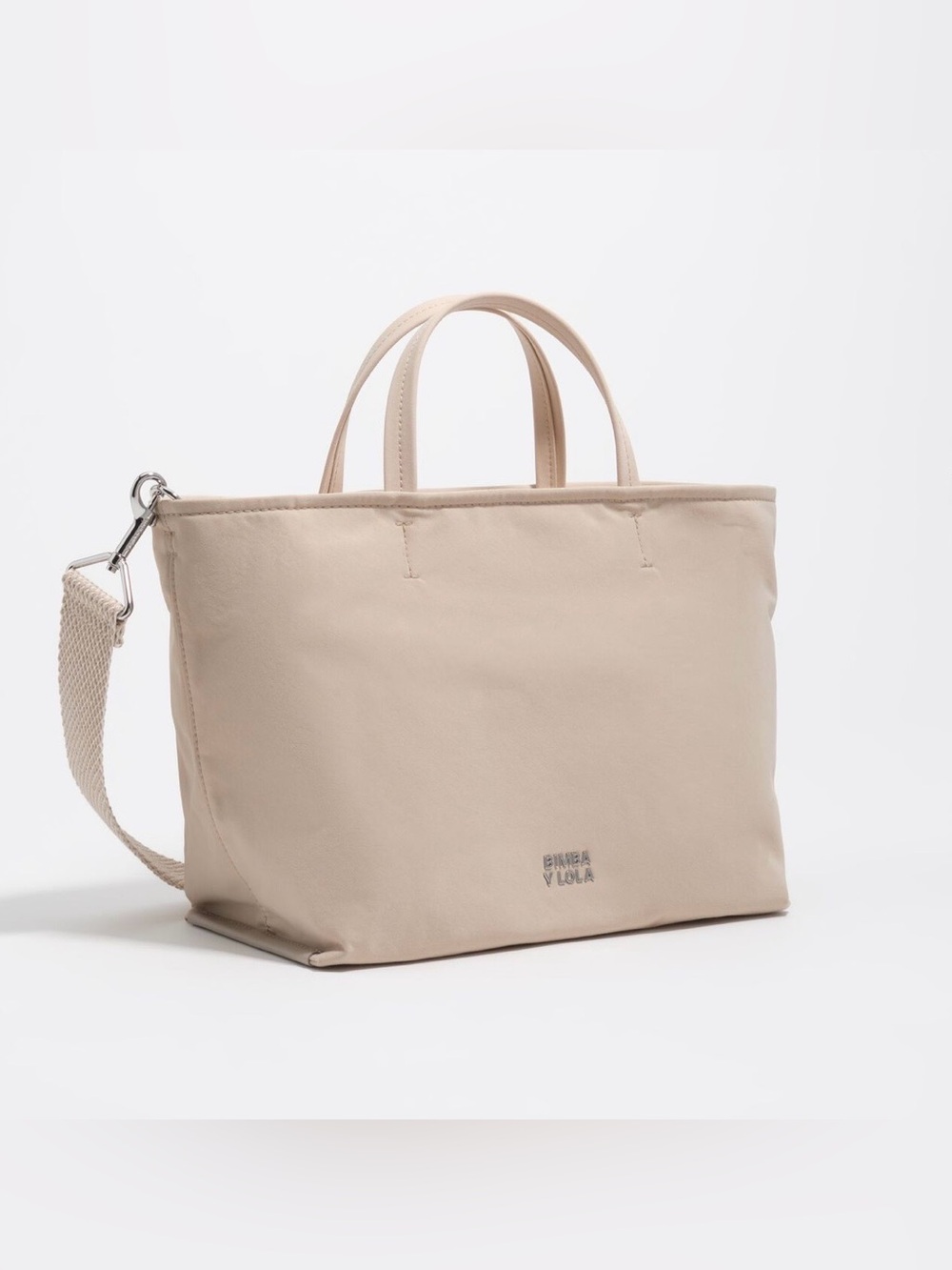Bimba Y Lola Medium Sand Gabardine Shopper Bag